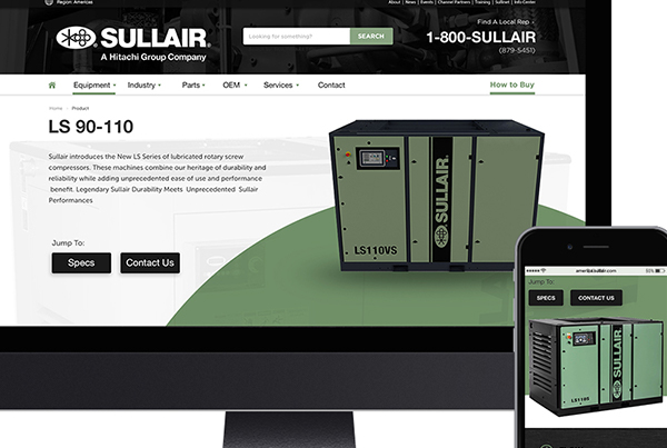 Sullair: Manufacturing B2B Website